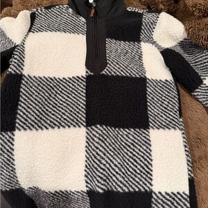 Fleece Checkered Quarter Zip